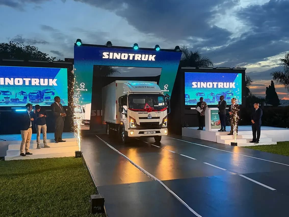Sinotruk light truck promotion event for dealers and operators in Jinja, Uganda